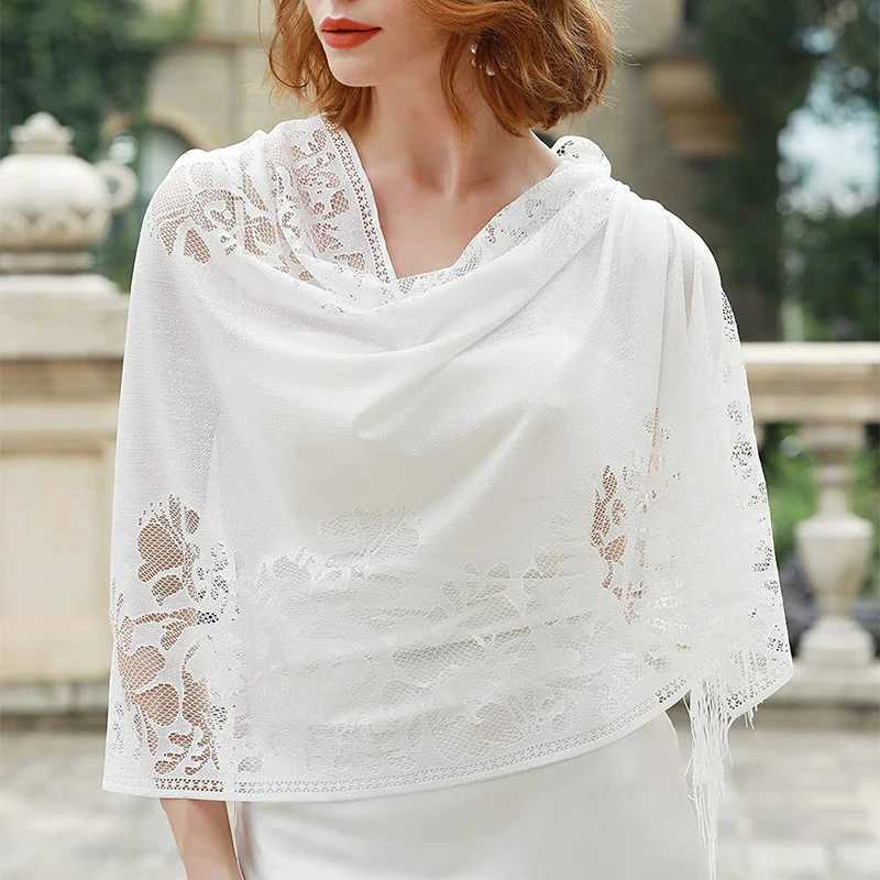 New Embroidery Lace Scarf Shawl Floral Triangular Veil Shawl For Women Party Scarf Wedding Poncho Stoles Ladies Headband Wraps J251118