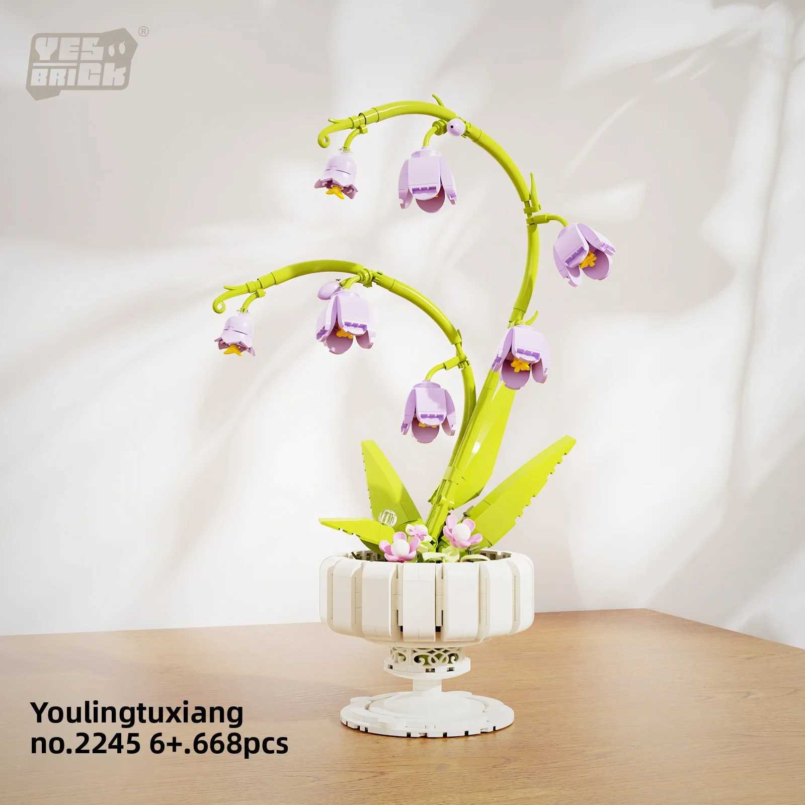 Simulation home orchid series building blocks encounter the elegant charm of orchids in building blocks a childrens education J251022