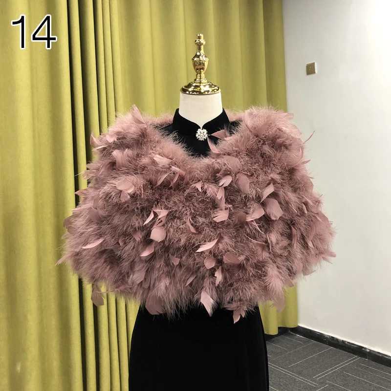 Real Ostrich Feather Wedding Shawl Women Winter Fur Wrap Cape Scarf Fluffy Feather Bridal Shrug Party Stoles Bride Cape Cloak J251129