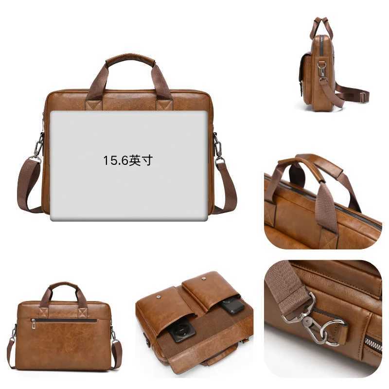 Mens bag luxury designer handbag large capacity briefcase 156inch laptop bag mens travel crossbody bags shoulder bag W251022