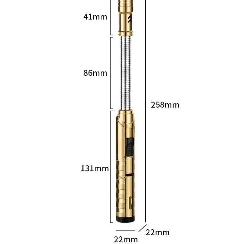 360 Hose Welding Gun Windproof Jet Blue Flame Butane Gas Torch Lighter Visible Gas Window Outdoor BBQ Kitchen Cigar Lighters C251022