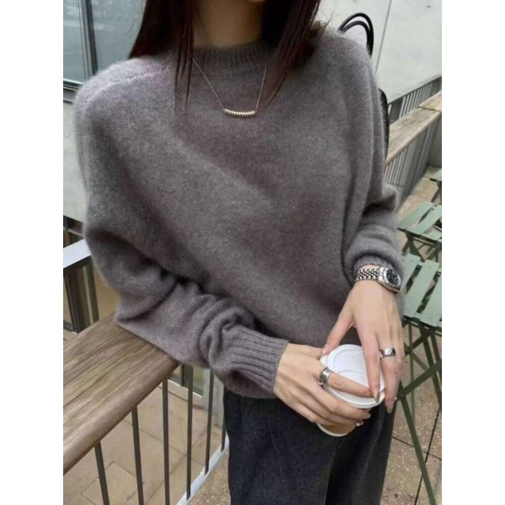 High-Grade Turtleneck 100 Pure Cashmere Women's Autumn And Winter Thick Sweater Loose Wool Knit 251022