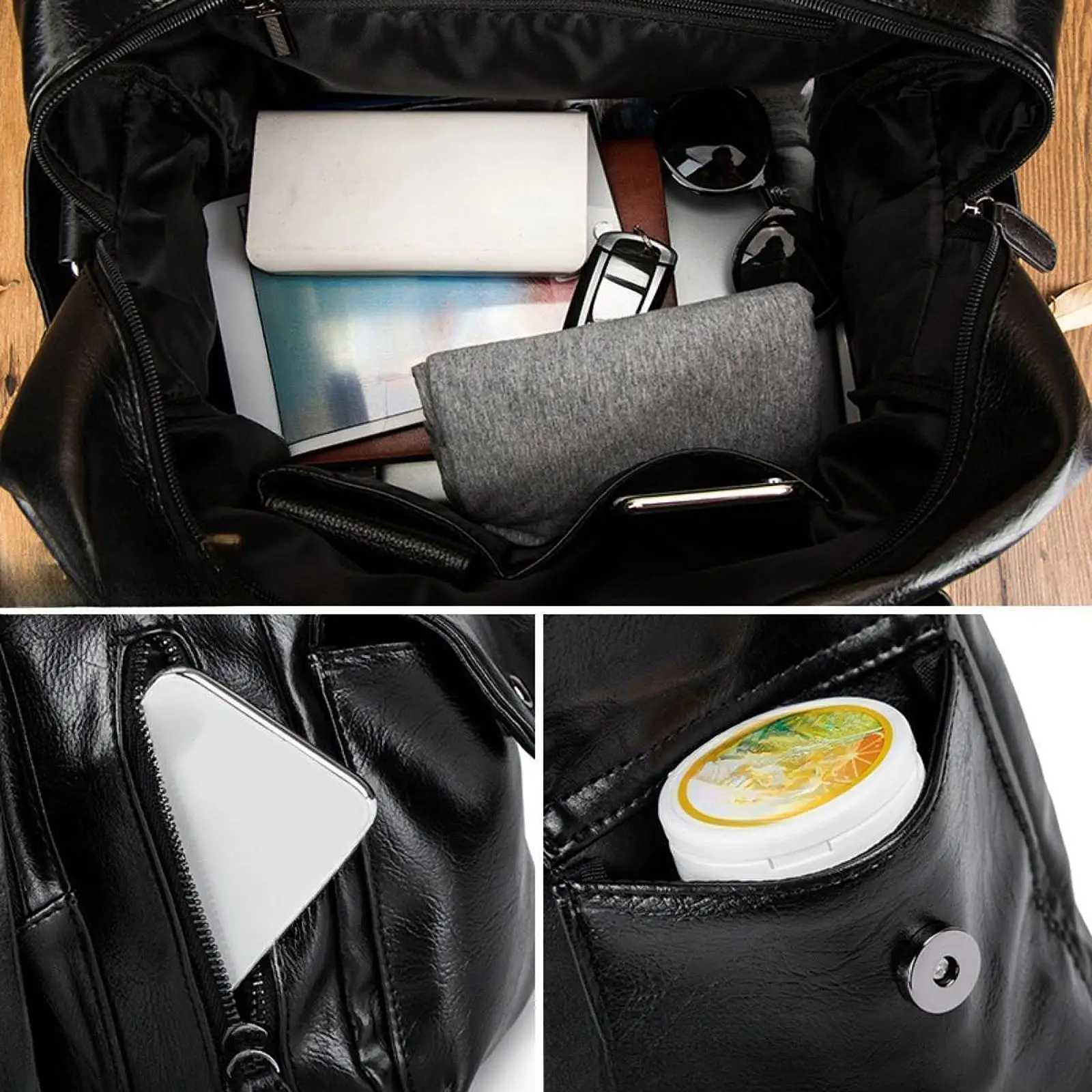 Mens Leather Shoulder Bag Business Bag with Adjustable Strap Top Handle Handbag Waterproof Briefcase Travel Bag for Office Work W251022