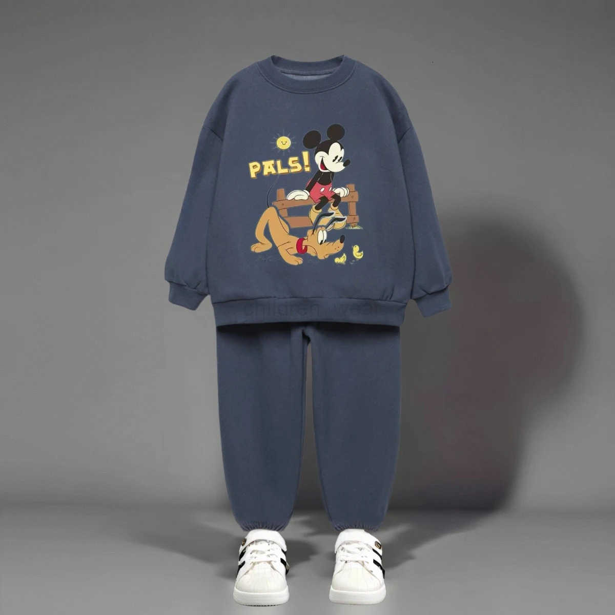 Disney Mickey Pattern Boys Casual Tracksuit Outfits Fashion Loose Cartoon Sweatshirt Pants Kids 2 Piece Set Autumn Clothing New H251022
