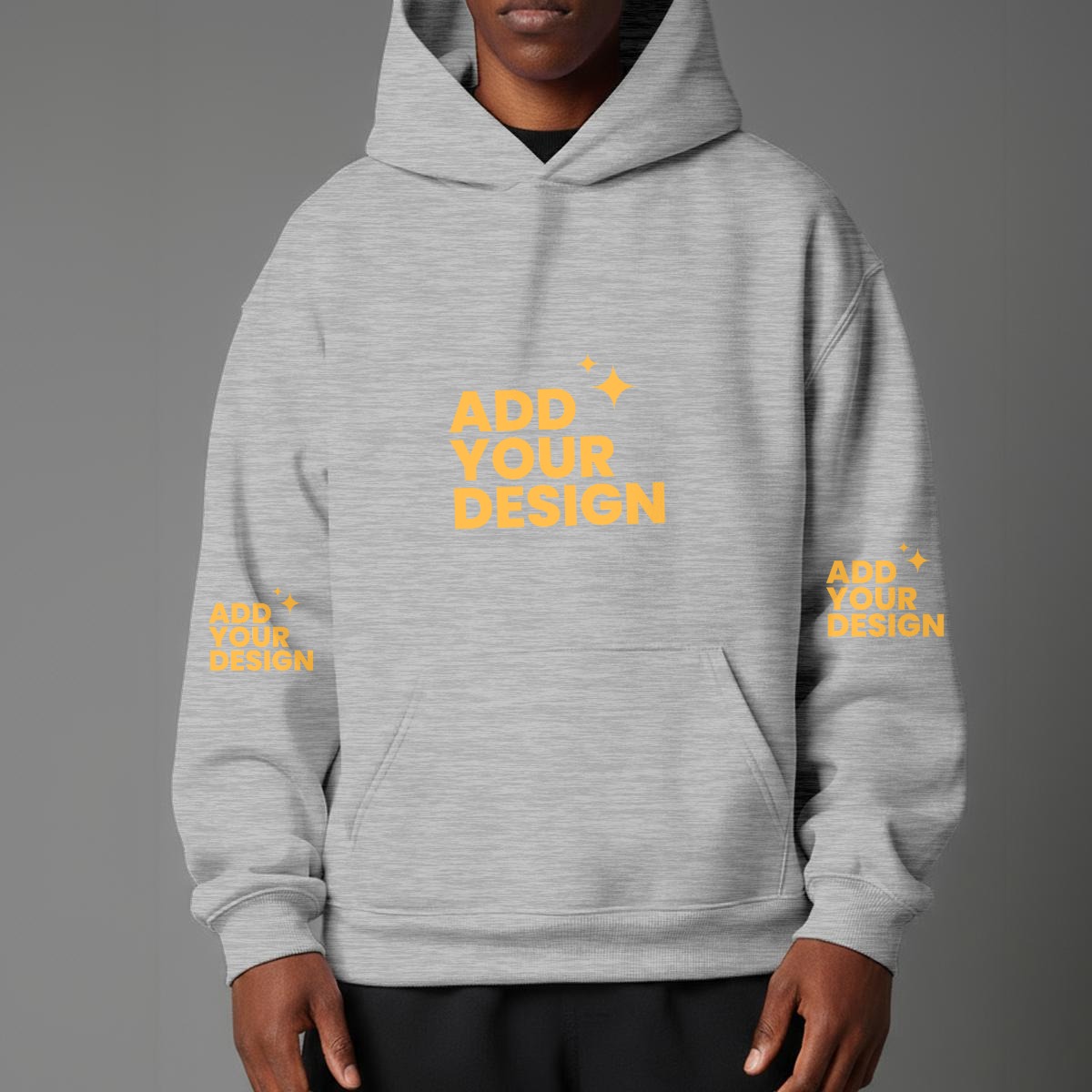 DHgatepod Unisex Micro-Fleece Lined Hoodie - DTF All-Over Print Regular Fit Pullover with Kangaroo Pocket (12 Colors)