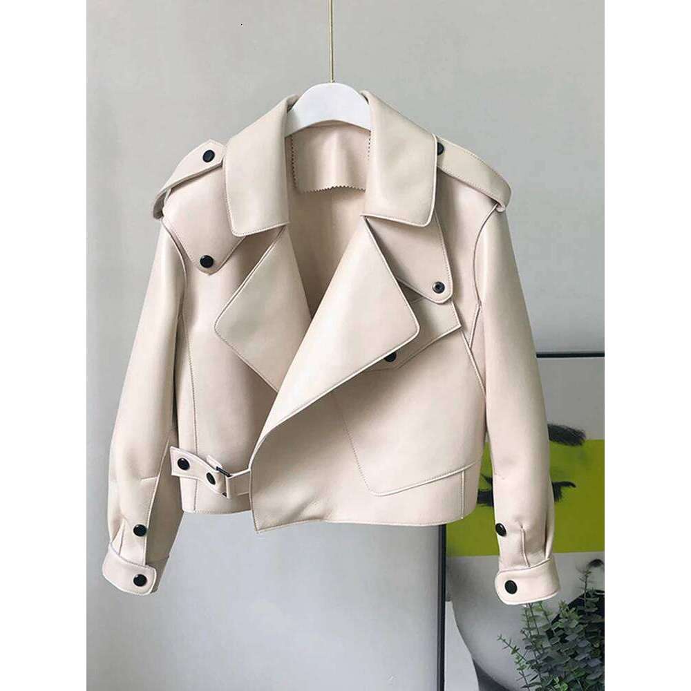 Fitaylor Spring Autumn Women PU Jacket Casual Lady Windproof Motorcycle Leather Coat