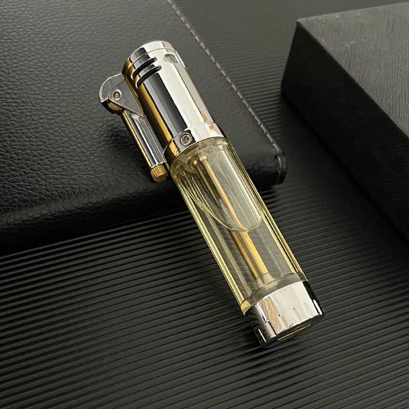 Personzed creativity large capacity transparent grinding wheel transparent lighter C251022