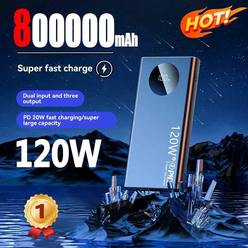 80000mAh High Capacity Power Bank 120W Super Fast Charging Powerbank Portable Battery Charger For iPhone J251114