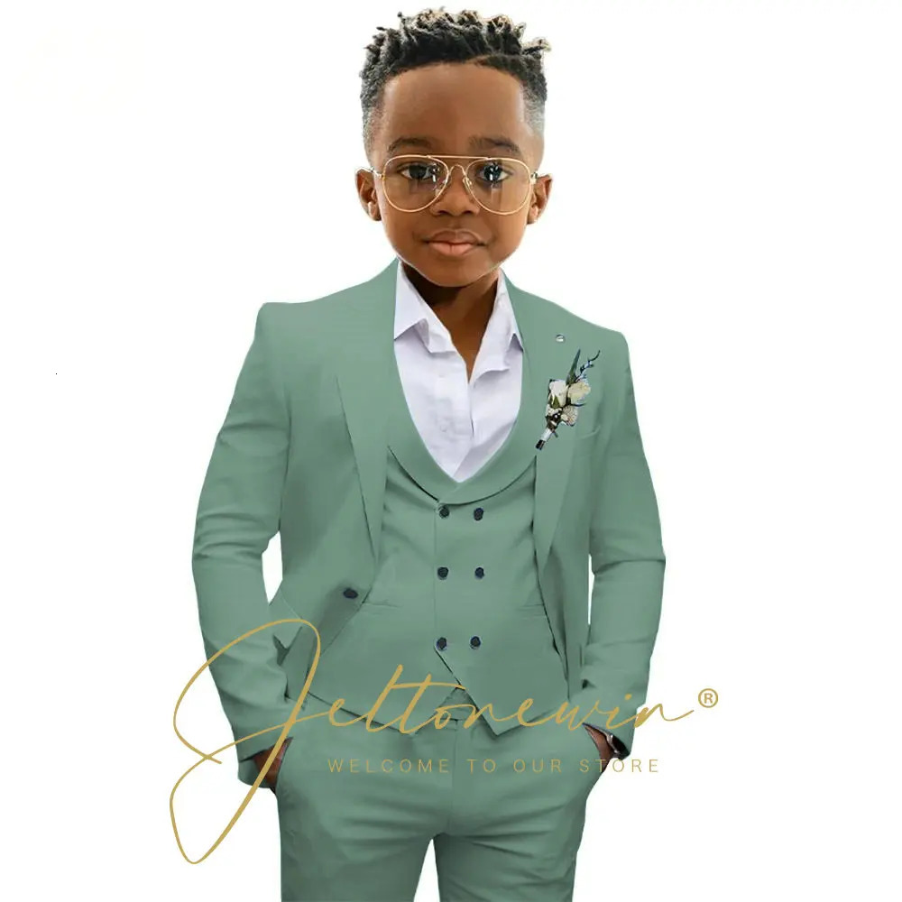 Casual Boys Suit Jacket Pants Vest 3 Piece Set Formal Blazer for Kids Wedding Tuxedo Suits 216 Years Custom Clothes 251021