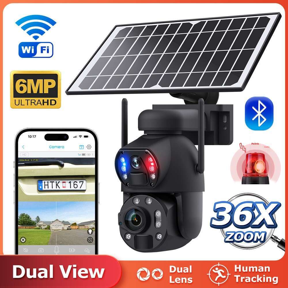 4G Solar 36X Optical Zoom Full Color Infrared Night Vision WiFi Low Power Consumption Surveillance Camera