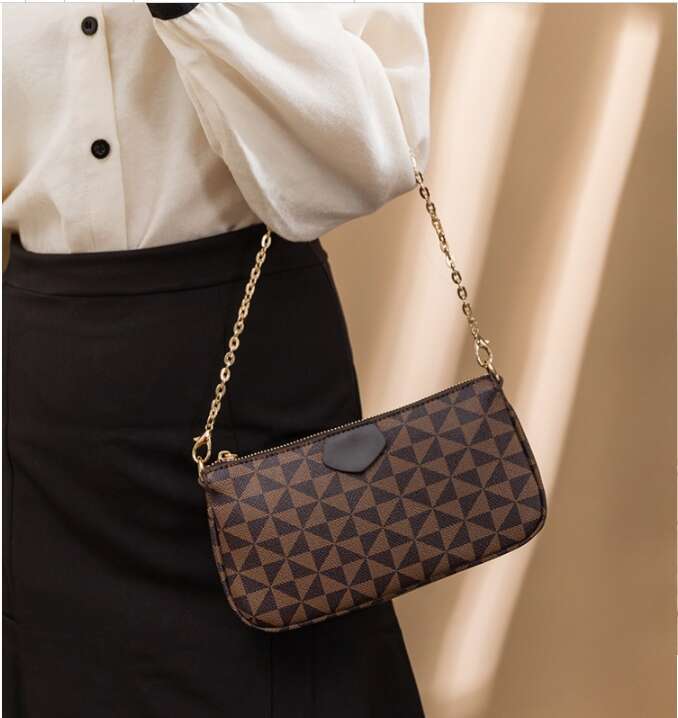 Hot Selling 3-In-1 Mahjong Hand Single Shoulder Crossbody Fashion Printed Women's Bag Designer Bags Free Labubu Pendant As A Gift