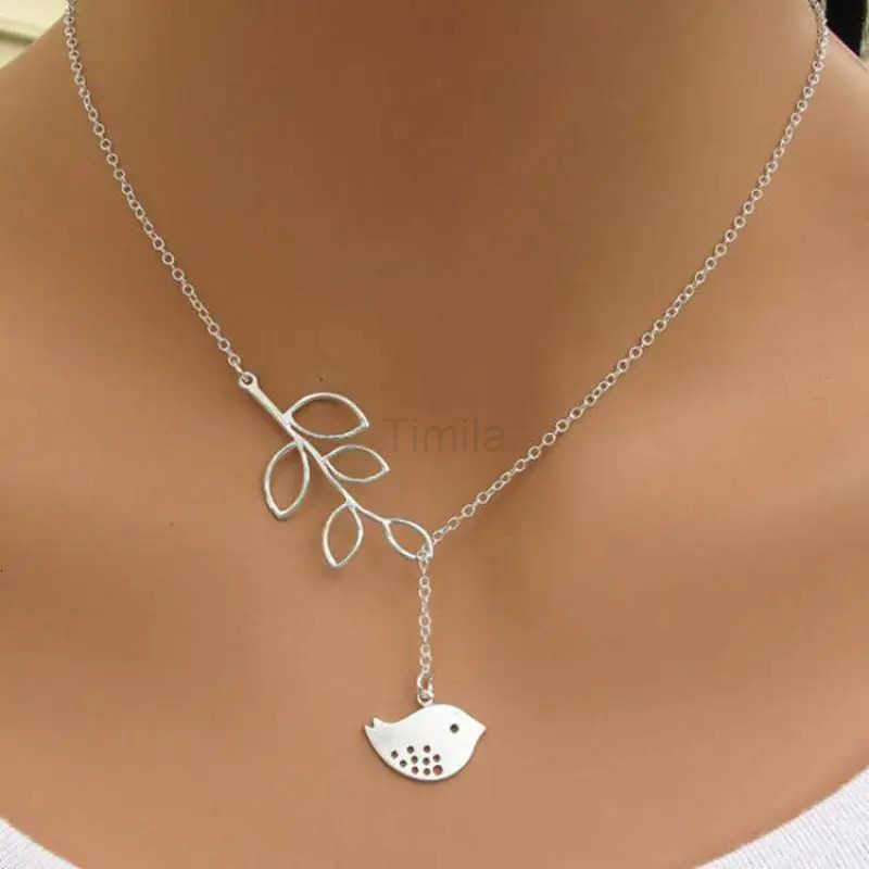 New Fashion Corss Jewelry Leaves Bird Pendant Necklace Maxi Statement Necklace Chokers Necklace For Women 2018 Jewelry Bijoux U251022