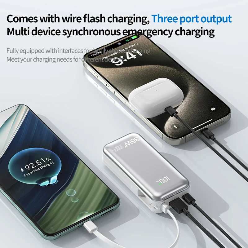 New 65W Super Charger 3C powerbank 20000mah Mobile Phone Backup Battery for IPhone Power bank Charger For laptop J251114