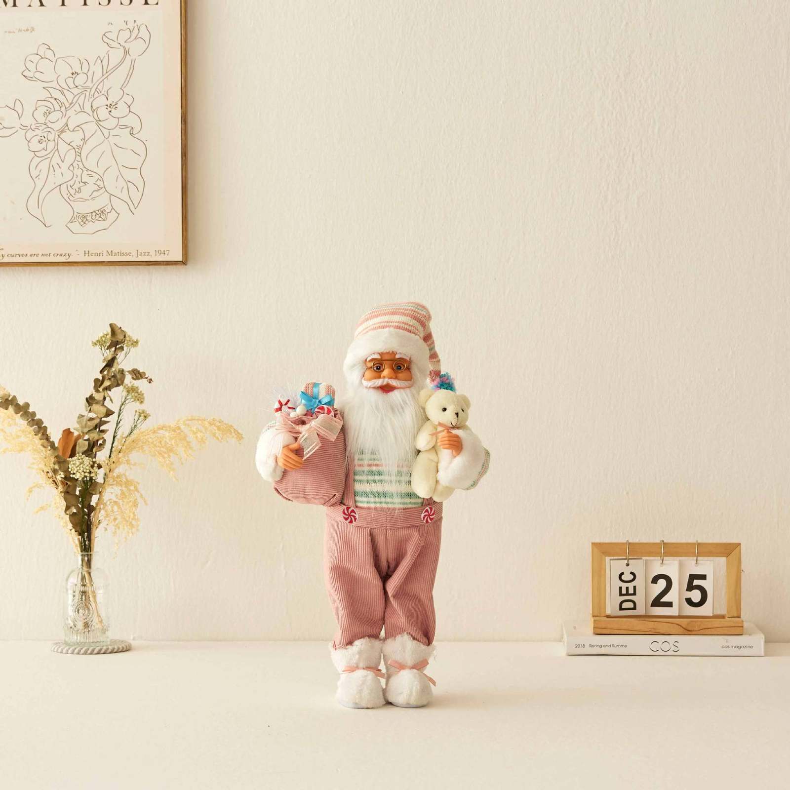 Electric Santa Claus Snow Maiden Musical Dolls Plush Toys Christmas Tree Ornaments Decoration Figures Home Decor Gift Navidad 211018