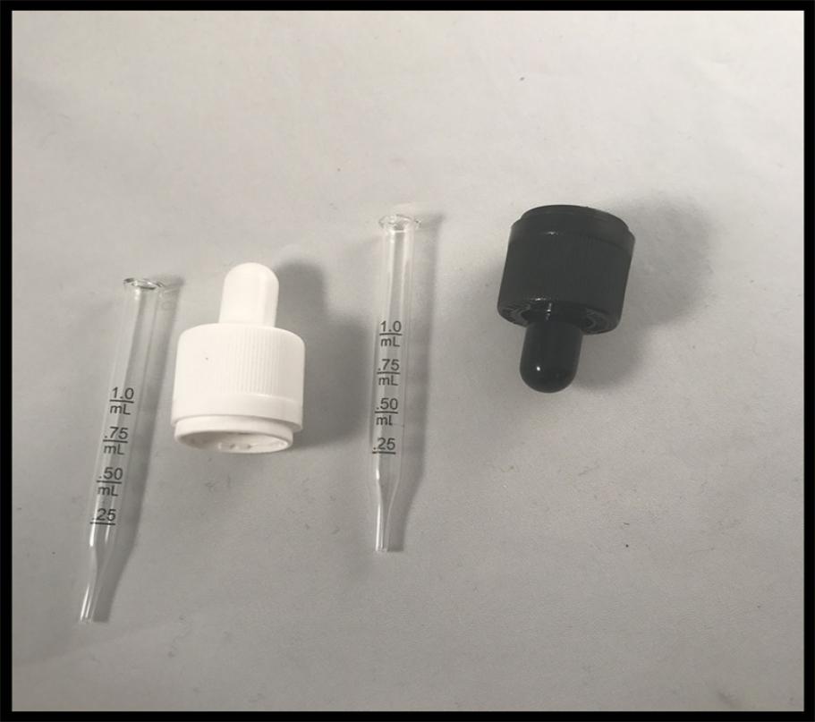 Black And White Caps For Glass Bottles 18410 Child Tamperproof Cap Match With 30ml Glass Bottles Measurement Glass Dropper 77mm3577290