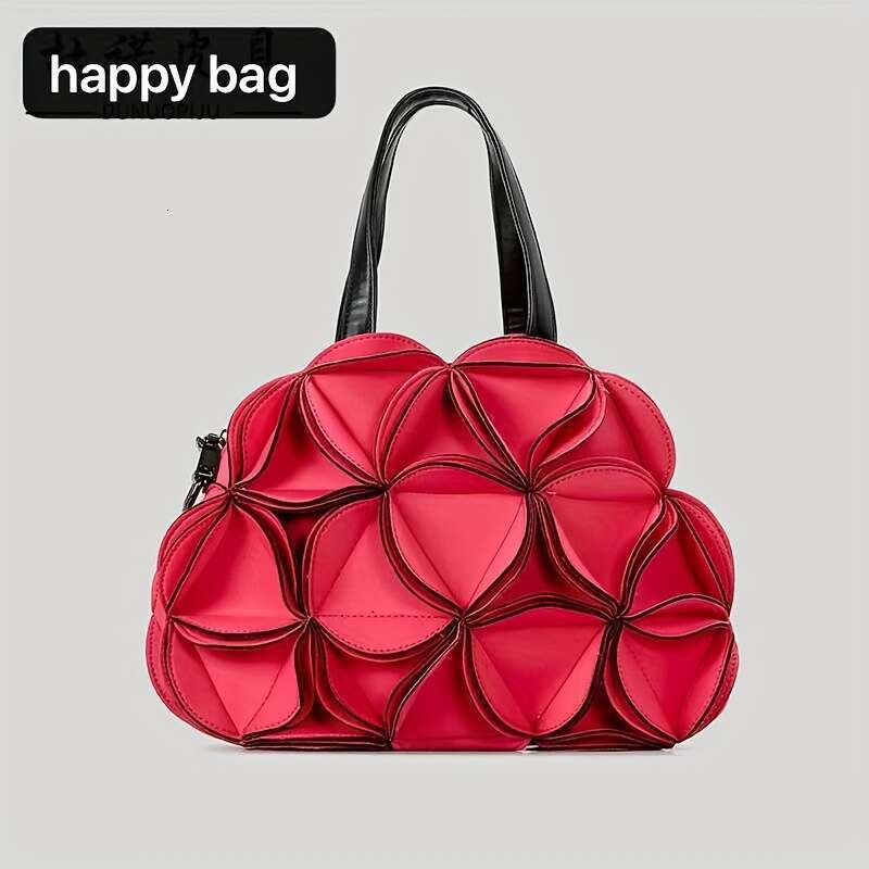 Stylish Teal Black Floral Handbag Women - Trendy Cloud-Pleated Shoulder & Crossbody Bag With Elegant Ing, Perfect For Casual Or Formal Ocns