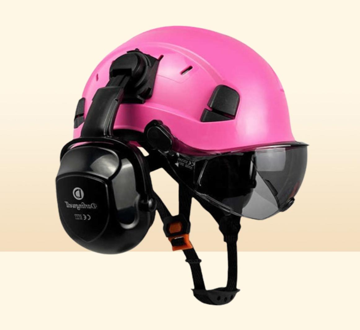 Construction Safety Helmet With Goggles For Engineer Earmuff Ear Protection EN397 ABS Hard Hat ANSI Industrial HardHat Work4378271