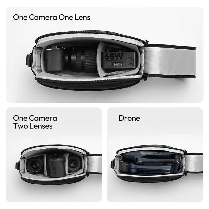 Ulanzi F08 Lightweight Travel 20L Backpack with Divider for Camera Lens Laptop Sling Bag Handheld Sleeve Photography Crossbody W251022