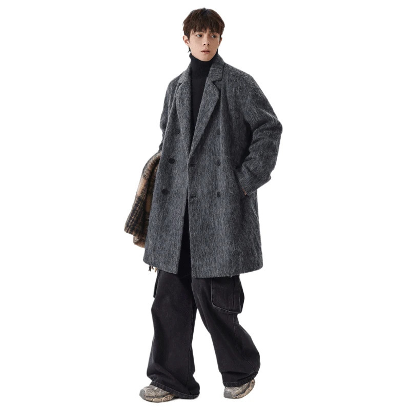 2025 Premium Mens Woolen Trench Fashion Working Cold Protection Coats Casual Daily Style Windproof Autumn Wool Blends 251017