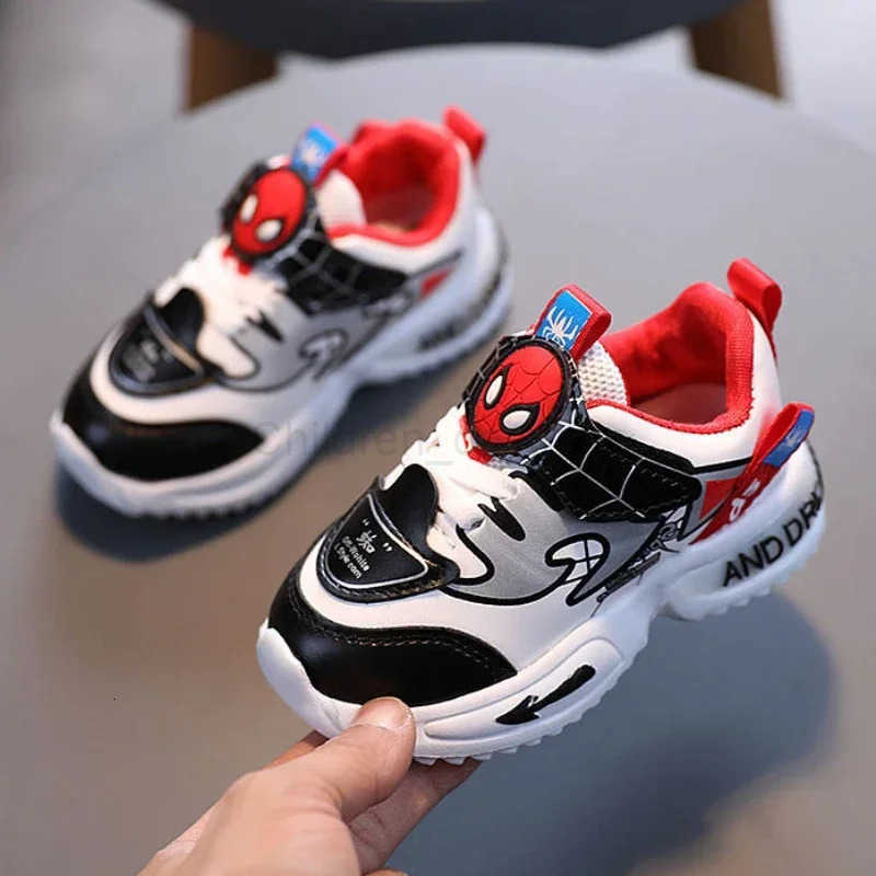 Disney 2024 New Arrival Children Casual Shoes Fashion Cartoon Spiderman Boys Sneakers Kids Outdoor Shoes Sport Shoes for 16Y H251022