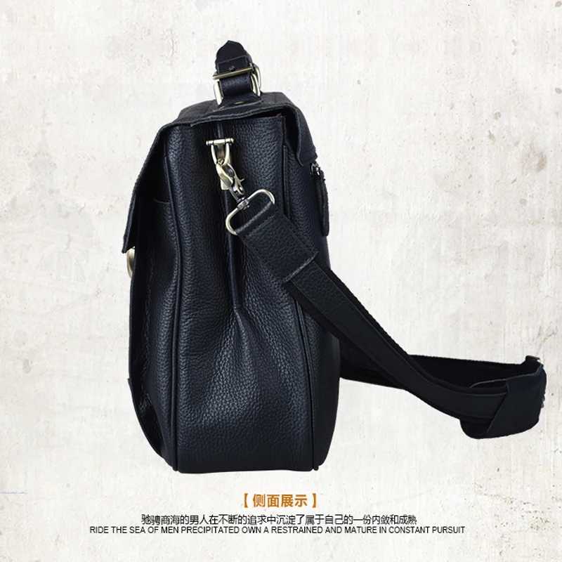 FANCODI Genuine Leather Briefcase men Business Bag Male Portfolio Attache Case Leather 156 Laptop Bag Office tote Handbag big W251022