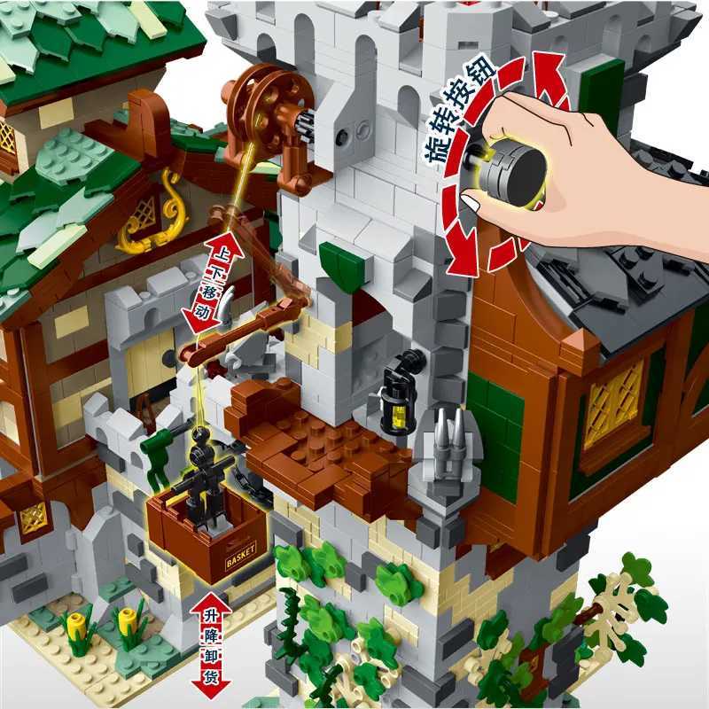 MOC83831 Middle Ages Guard Tower Building Blocks Bricks Model Streetview Modular City Architecture Sets Kids Toys Boys Gifts J251022