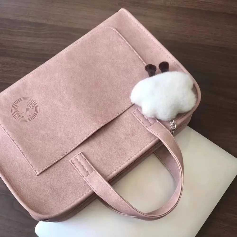 13141516Inch Laptop Notebook Case Felt Briefcase Notebook Pouch Shockproof with Bear Pendant Computer Storage Bag Business W251022
