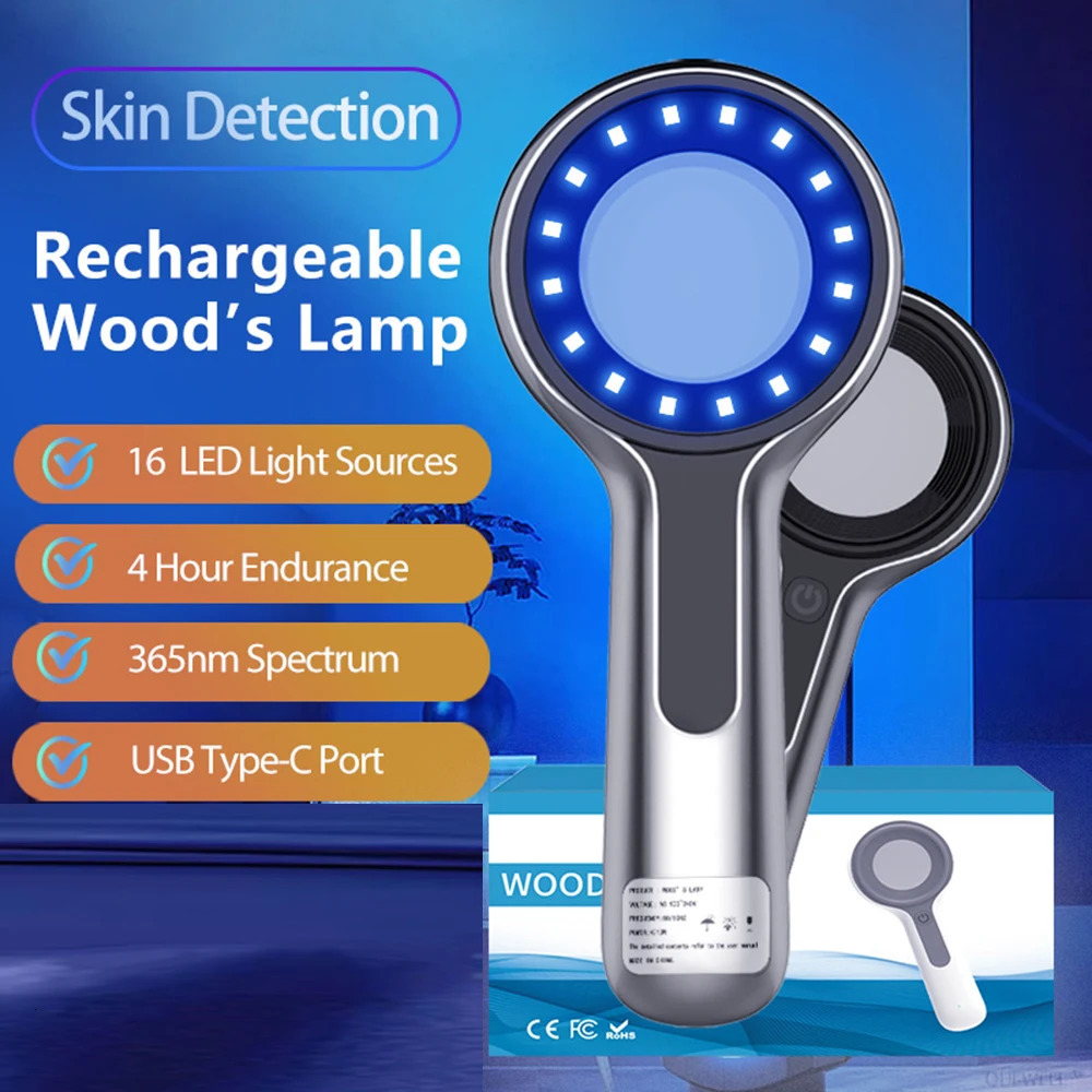 Woods Lamp Skin Analyzer For Skin UV Magnifying For Beauty Testing Wood Lamp Light Skin Analysis Detection Skin Care 251015ww