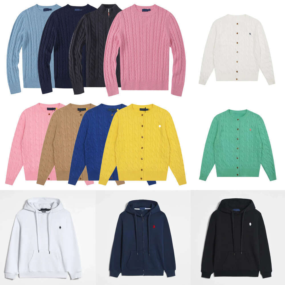 Designer Womens Brand Classic Embroidery Crew Neck Outdoor Casual Sports ralp pololy sweaters Hoodies Retro Pullover Sweater Bear Pattern Solid pololy hoodies 117