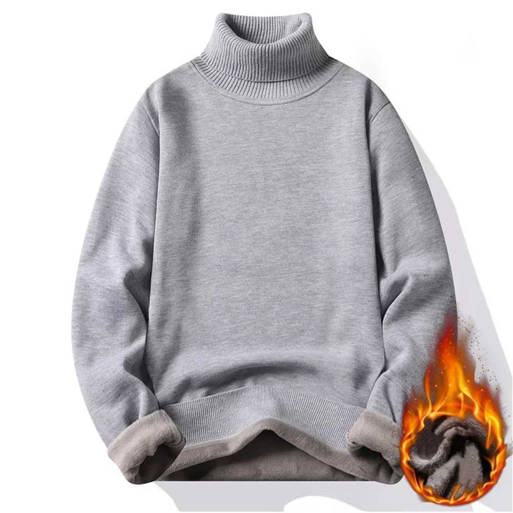 Autumn Winter Mens Turtleneck Sweater Mens Knitting Pullovers Rollneck Knitted Sweater Warm Men Jumper Slim Fit Casual SweaterXJ251022