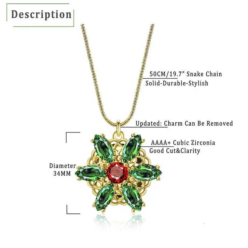 Valily Anastasia NecklaceTogether In Paris Emerald Stone Flower Necklace Lost Princess Inspired Pendant Necklace for Women V251022