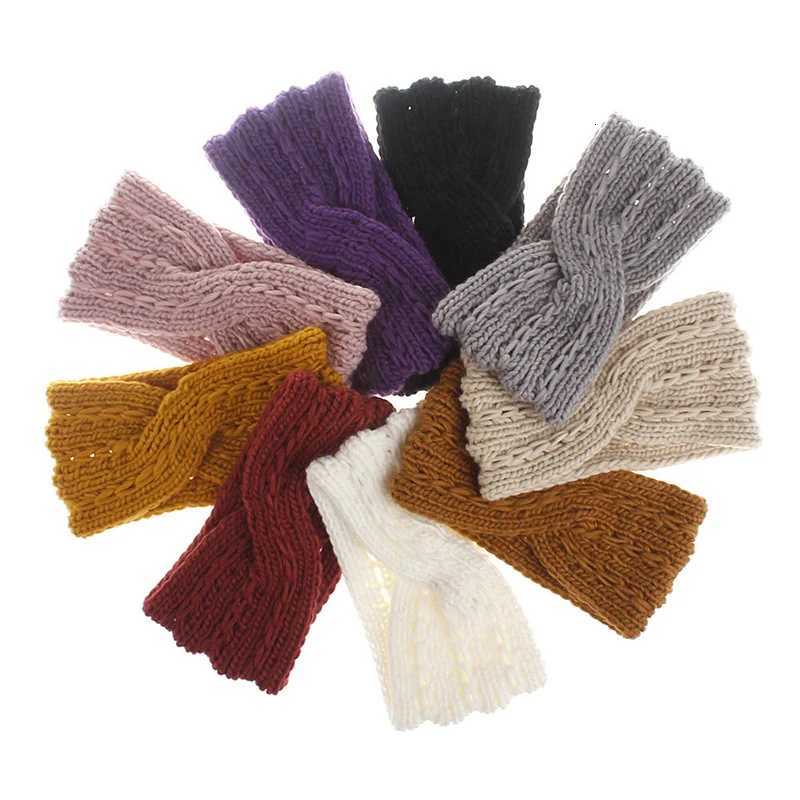 Winter Warmer Ear Knitted Headband Turban For Women Crochet Bow Wide Stretch Solid Hairband Quality Headwrap Hair Accessories V251022