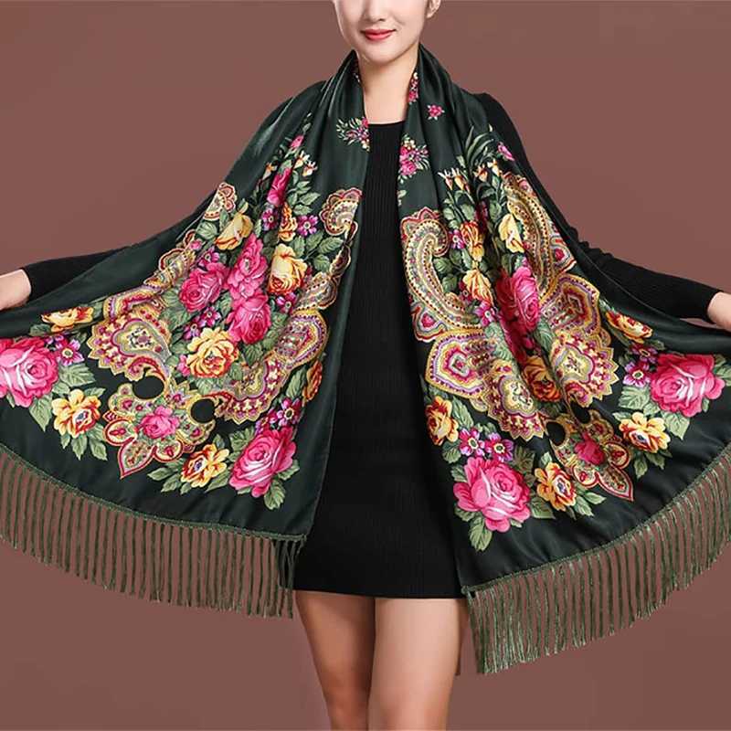2024 Print Shawls Female Designer Women Winter Scarf Flower Bufandas Foulard Warm Hijab Wraps Travel Stoles J251118