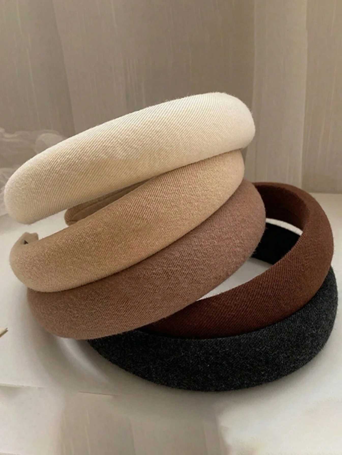 Fashion Solid Color Hair Bands Girls Vintage Elastic Headbands Sponge Hairbands Hair Hoop Korean Hair Accessories for Women V251022
