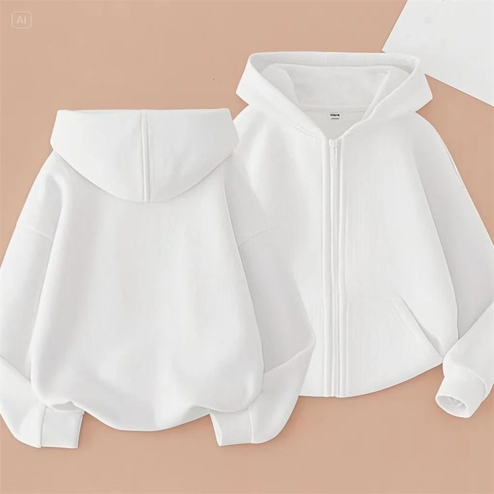 Children tops Zipper style Hoodies Coat Boy black Girls Pink Age 312 Kids Sweatshirt festival gifts Solid color i251021