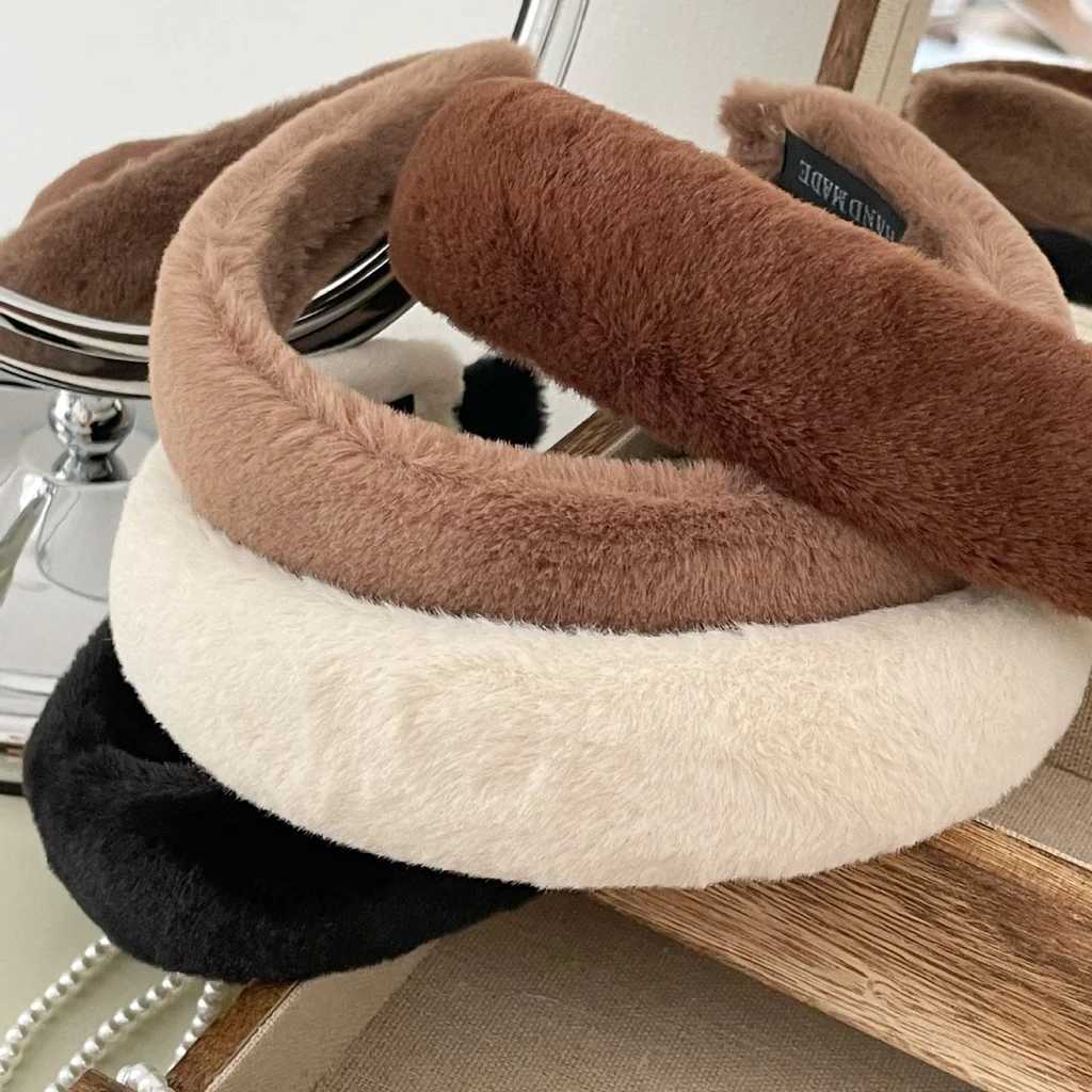 Plush Temperament Hairband Women Korean Makeup Wash Face Headband Solid Broken Hair Band Girls Hair Accessories V251022