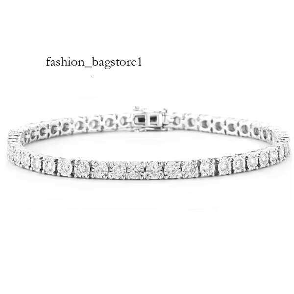 7.5 Inch 5mm Silicon Stone VVS Tennis Sterling Sier Hip Hop Jewelry Men and Women Charm Bracelet