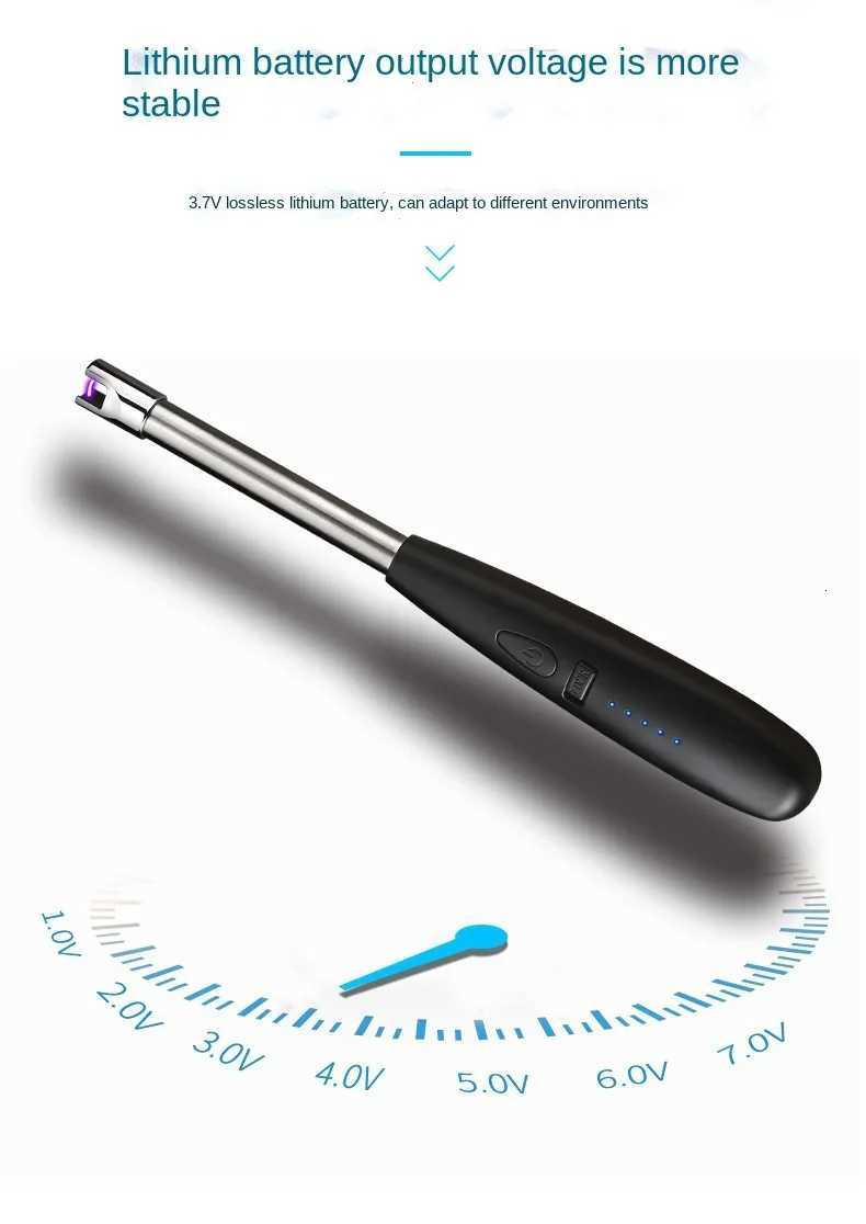 Kitchen ignition gun pulse arc cigarette lighter metal windproof lighter barbecue outdoor smoking accessoriesNO GAS IN C251022