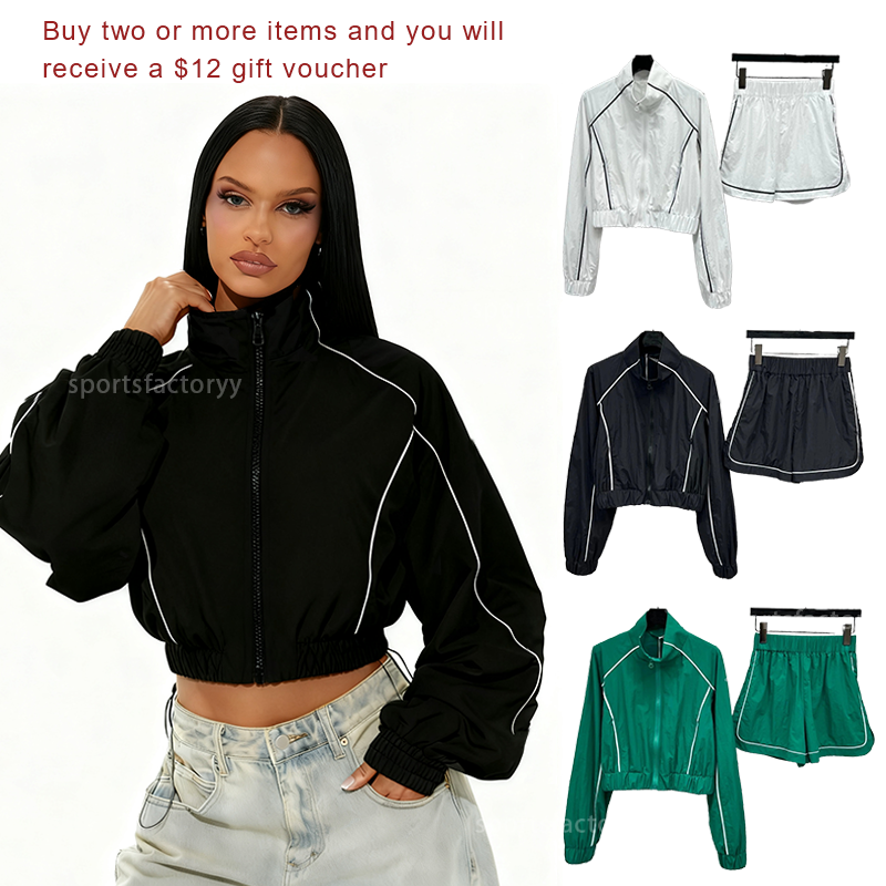 Women Yoga Shorts Clothes Set Workout Sets women Gym Set High Quality Motivate Comfortable Full zip Jackets Coat Yoga Outfit Breathable Jacket aloliness women Set