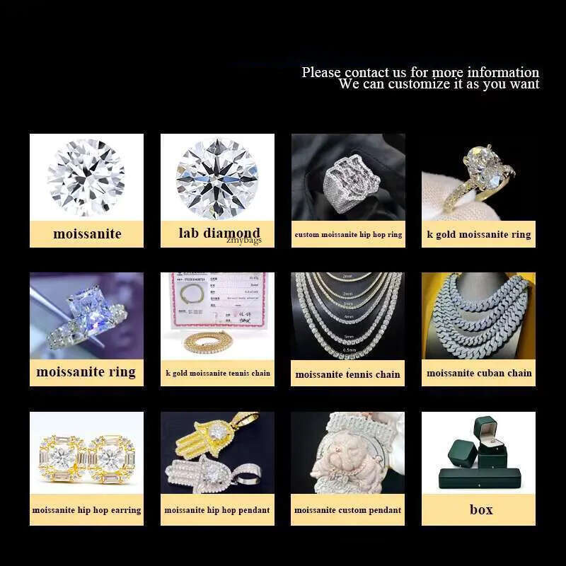 Hot Selling Drop Shipping Service Sterling Sier Hip Hop 15mm Iced Out Moissanite Dia Cuban Link Chain