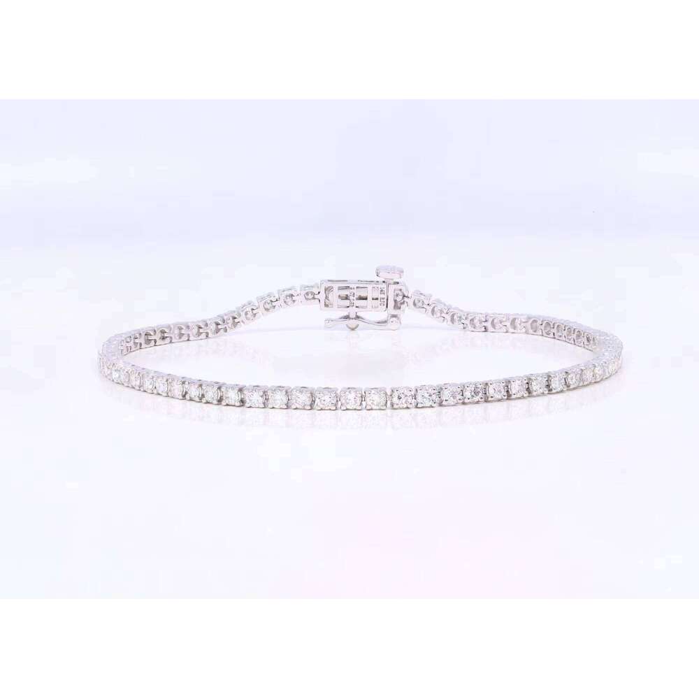 Affordable Charm 1.00Ct Round Diopside Tennis Bracelet Sterling Sier