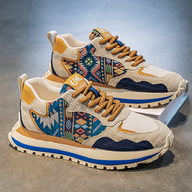 Men's shoes winter trendy brand high-end versatile casual Forrest Gump running sports thick-soled height-increasing daddy trendy shoes