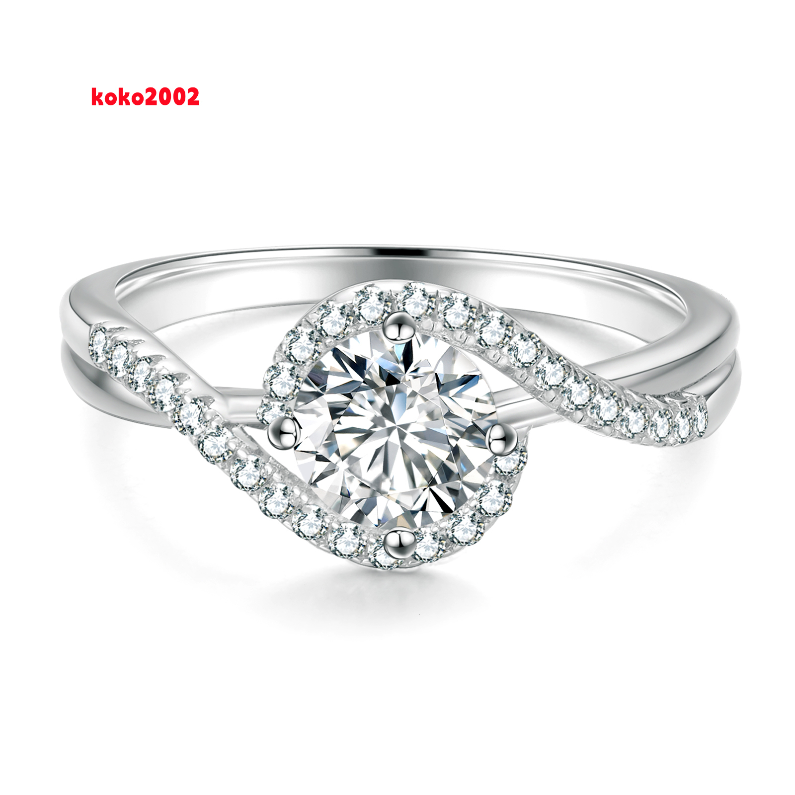 Women Luxury Moissanite Engagement Rings VVS1 925 Sterling Silver Moissanite Diamond Halo Anniversary Wedding Promise Ring