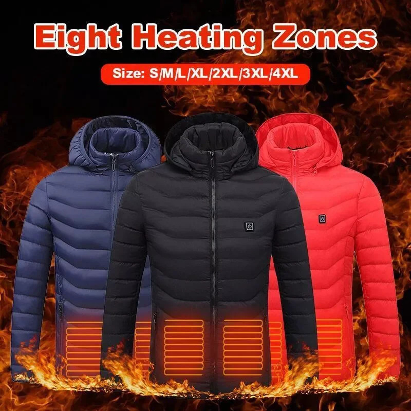 Heated Jacket Coat USB Electric Jacket Cotton Coat Heater Thermal Clothing Third Gear Temperature Adjustment 251021