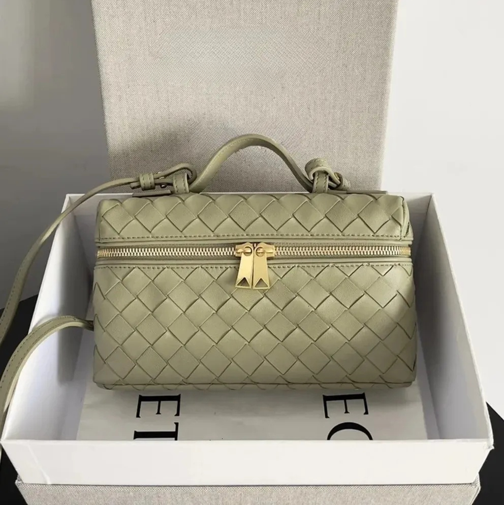 Shoulder Bags Genuine Bang Vanity Intrecciato Woven Leather Makeup bag Cross body Bag Designer Fashion Handbags Purses y88 126