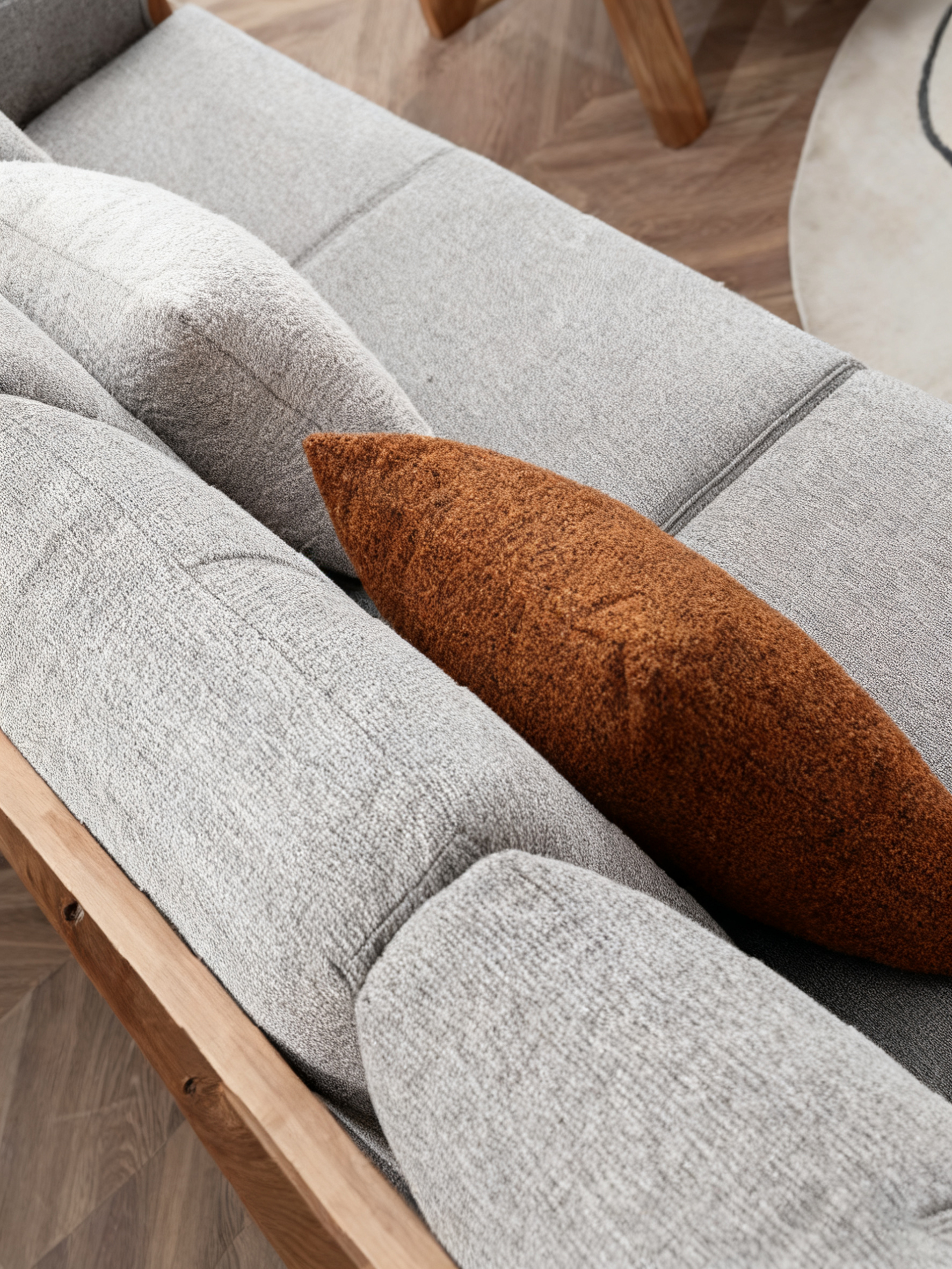 Sophisticated Furniture: Handcrafted Solid Timber Frame Sofa with Wrapping Design