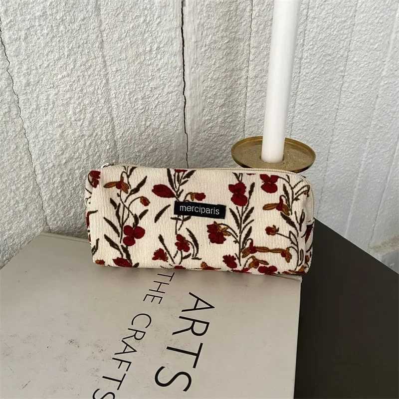 Women Corduroy Cosmetic Bags Travel Brush Lipstick Storage Case Female Makeup School Stationery Pencil CasesW251021