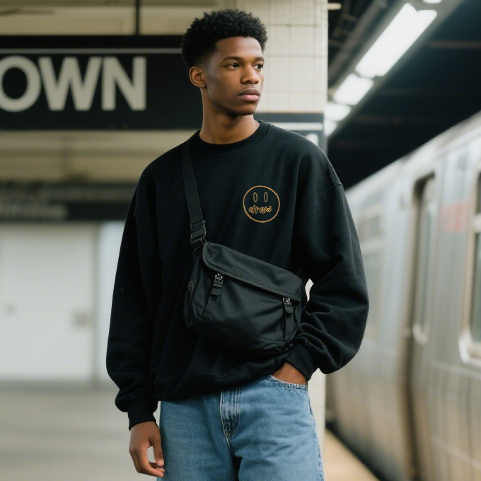 Drew House Smiley Face Embroidered Waffle Justin Bieber Sweatshirts