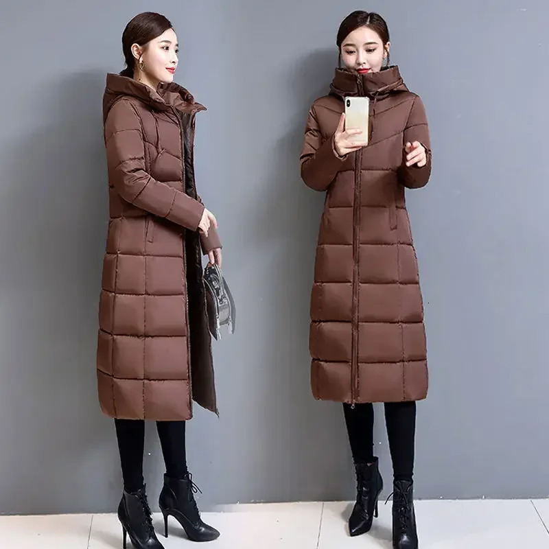 Very Warm Cold Trench Coat for Women Ultra Light Womens Jackets Winter Long Down Jacket Lightweight Padded Trend Parkas 251017
