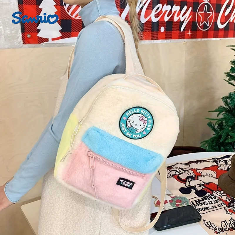 Sanrio Backpack Cute Cartoon Plush Womens Backpack Travel Storage Womens Makeup Bag L251022